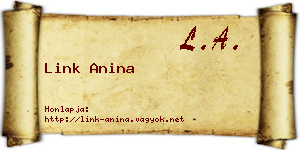 Link Anina névjegykártya